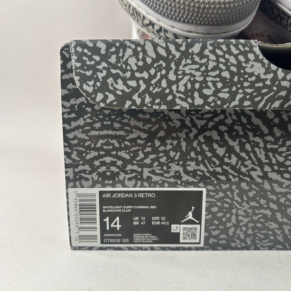 Nike Shoes Air Jordan 3 Retro “Cardinal Red” 2024 - Picture 8 of 8